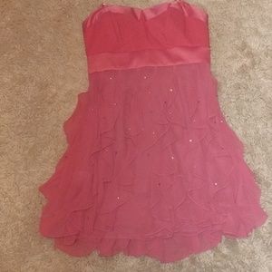 Adorable pink ruffle dress